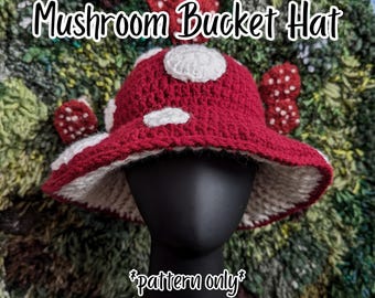 Mushroom Bucket Hat Crochet Pattern