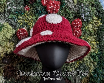 Mushroom Bucket Hat Crochet Pattern