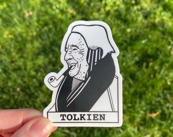 J.R.R. Tolkien Author Portrait Vinyl Sticker