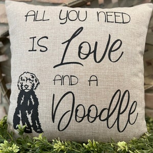 Goldendoodle-Labradoodle-Bernedoodle-Doodles-Doodle Dogs-Pillow Cover with Dogs-Pillow Cover With Sayings-Gifts for Dog Lover-Couch Pillows