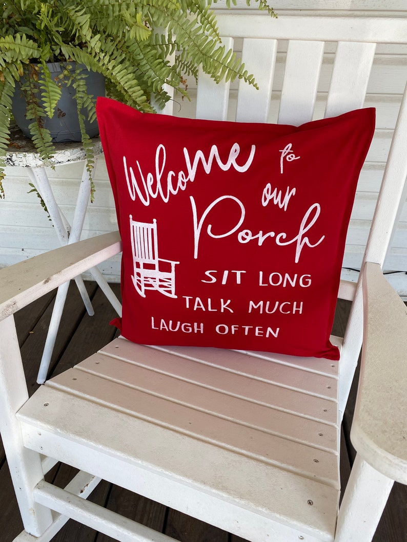 to Our Porchporch Rocker Pillow Coverfarmhouse Style Etsy