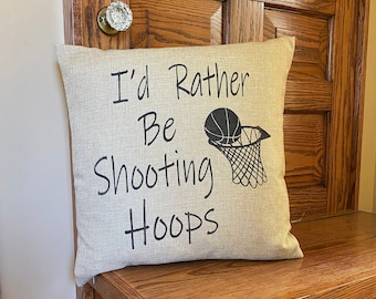 Basketball-Shooting Hoops-Basketball For Boys-Basketball for Girls-Basketball Decor-Basketball Pillow Cover-Bed Pillow Cover-Sports PIllows