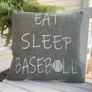 Baseball Pillow Cover-Baseball Decor-Boy&#39;s Room Decor-Baseball Player Gifts-Baseball Coach Gifts-Pillows With Baseball-Sports Pillow Covers