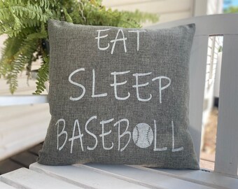 Baseball Pillow Cover-Baseball Decor-Boy's Room Decor-Baseball Player Gifts-Baseball Coach Gifts-Pillows With Baseball-Sports Pillow Covers