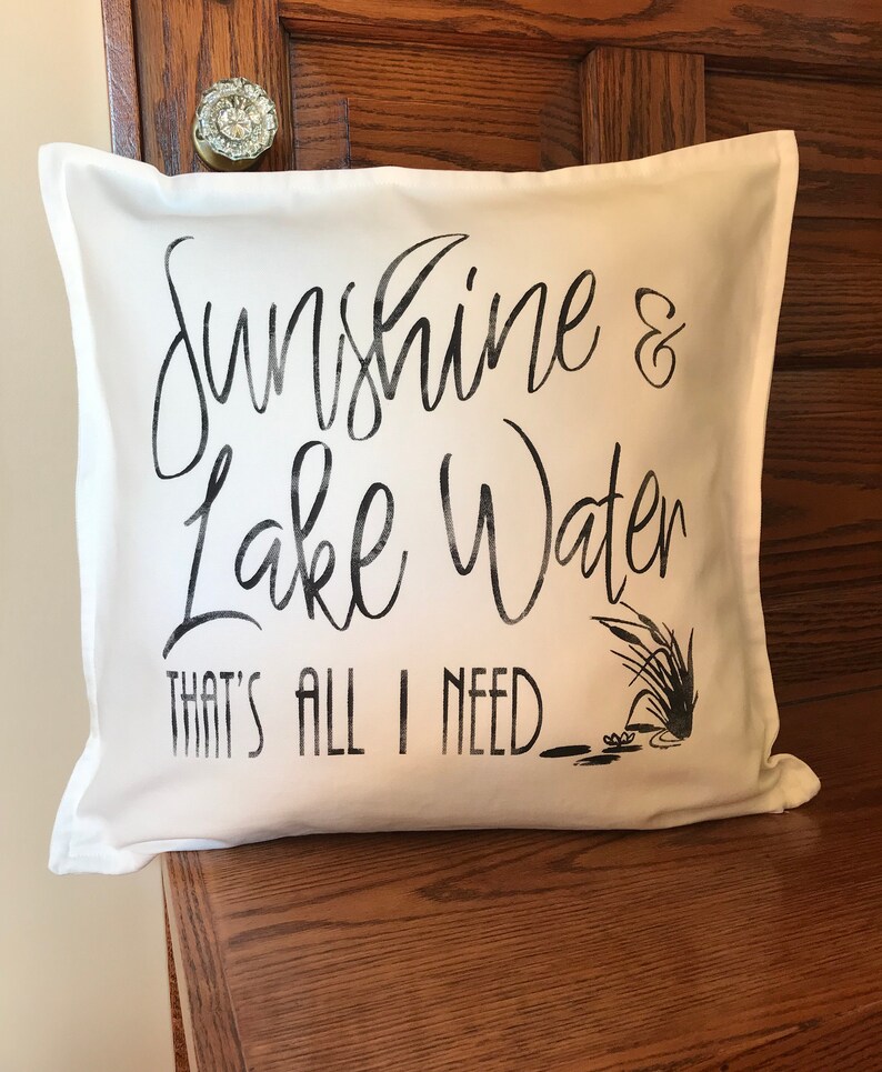 Lake Pillow CoverLake WaterSunshineSummer DecorLake Etsy