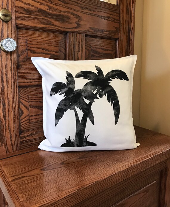 Palm Tree Pillow Cover beach Pillow Cover tropical Pillow farmhouse Style beach Decor tropical Decor throw Pillows bed Pillows vintage Look Etsy