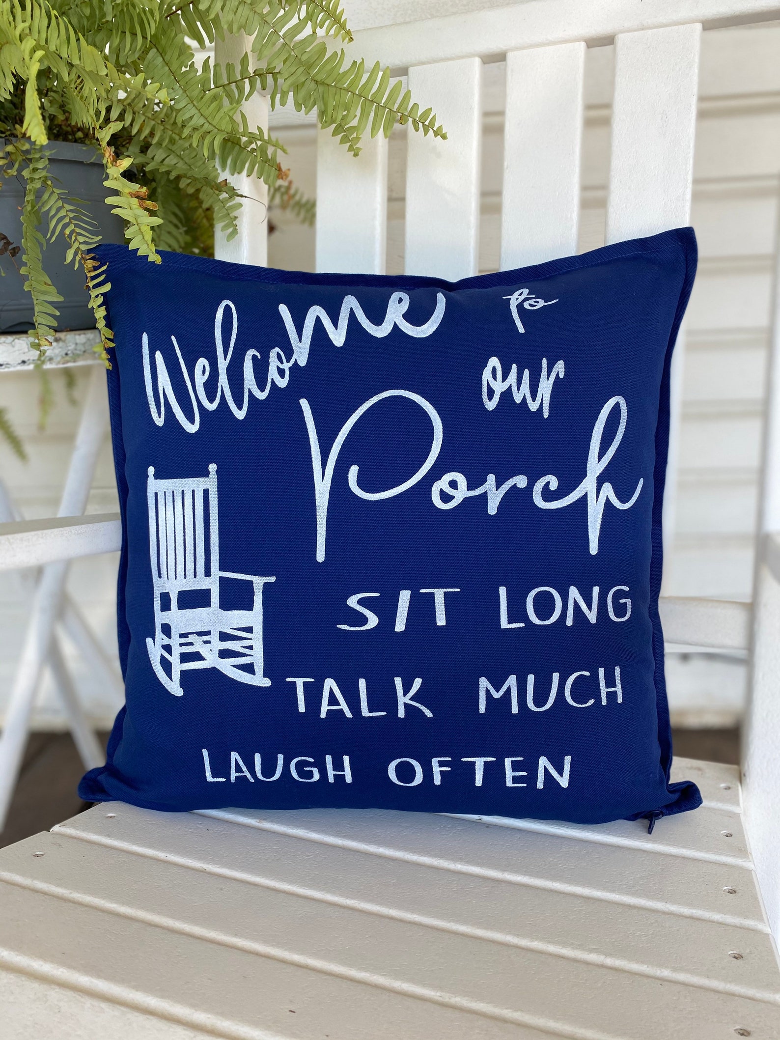 to Our Porchporch Rocker Pillow Coverfarmhouse Style Etsy