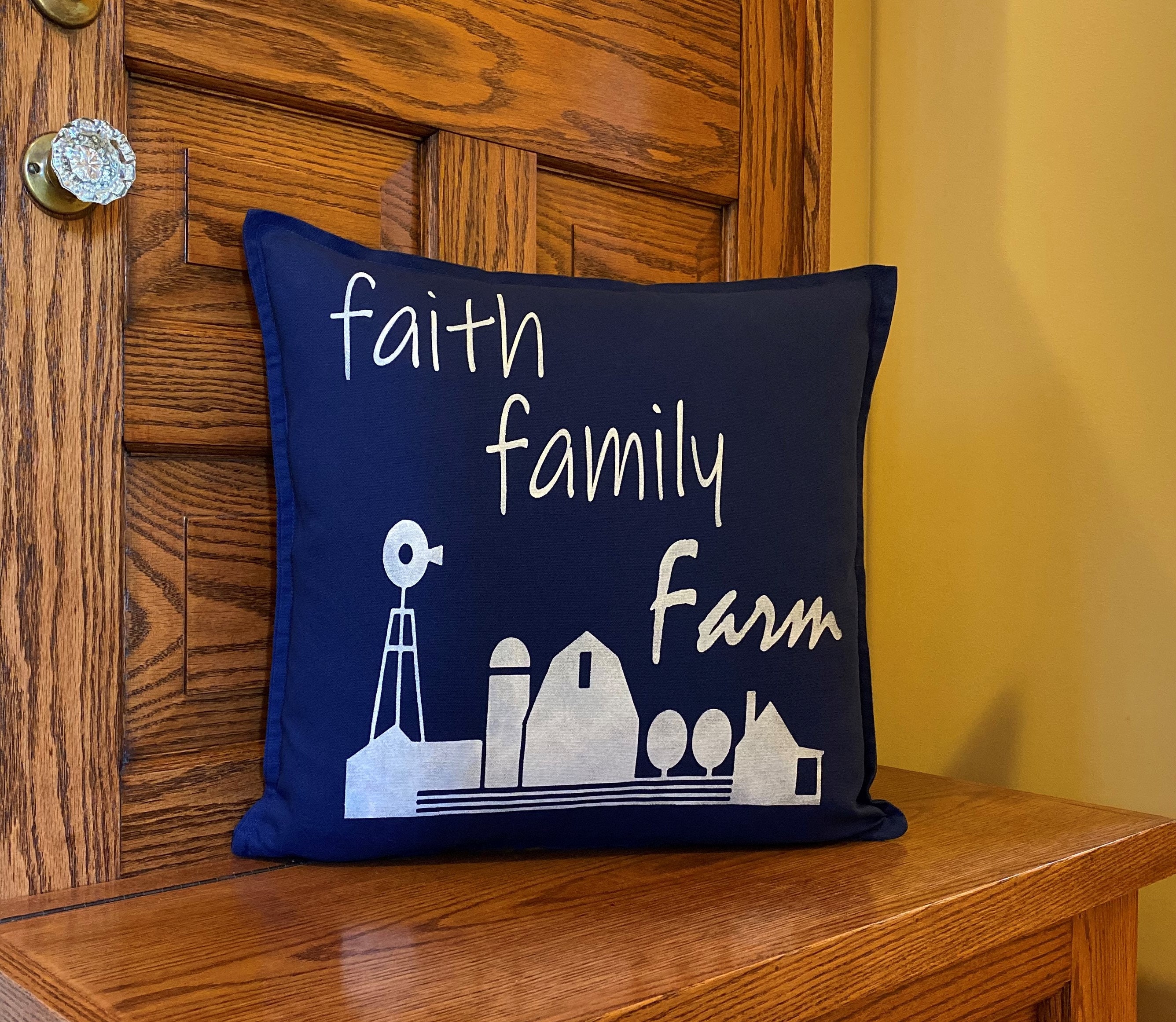 Faith Family Farm Decorative Pillow 