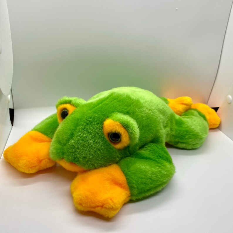 90's TY beanie babies smoochy large frog plush green | Etsy