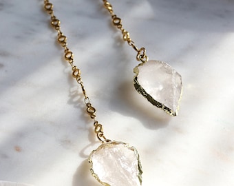 Quartz Arrowhead Face Chain, Dainty Jewelry Tie Necklace, Body Jewelry Exotic, Gift for Girlfriend, Goddess Vibes, Festival Ceremony Jewelry