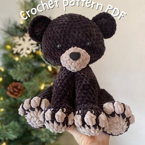 Brody the Bear Crochet PDF Pattern - Crochet Amigurumi Pattern - DIY Crochet
