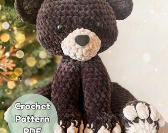 Brody the Bear Crochet PDF Pattern - Crochet Amigurumi Pattern - DIY Crochet