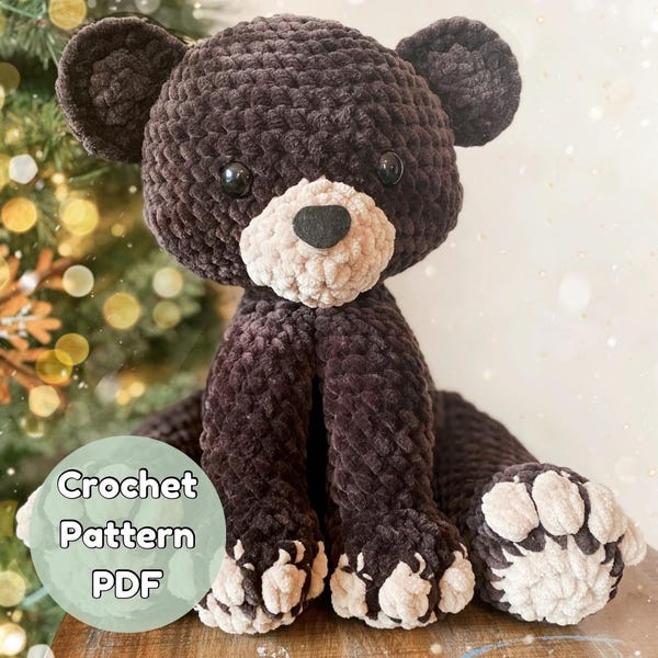 Brody der Bär PDF Häkelanleitung - Amigurumi Häkelanleitung - DIY häkeln