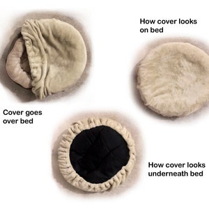 Washable Pet Plush Bed Covers image 2