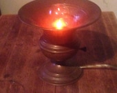 Hammered copper vintage accent lamp