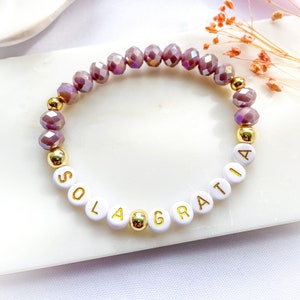 Sola gratia bracelet, reformed theology, 5 solas, Christian women gift, scripture jewelry, christmas christian gift, faith friendship gift