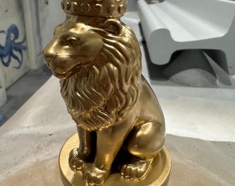 Gold Lion Statue