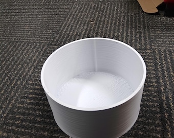 3D Printed Circular Planter | Modern Minimalist Flower Pot (Layered Texture)