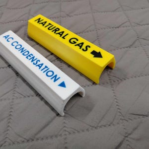 Etiquetas para tuberías / Personalizables / Con clip / Señal duradera / Exterior / Marcador / Etiqueta para tubería de 0,75"