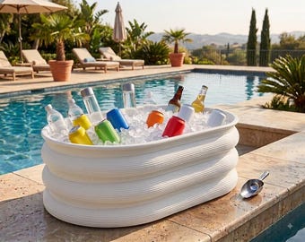 Oval Trough Planter | Beverage Cooler, Storage Bin, Patio Decor