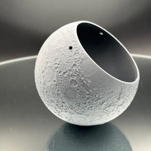 Jardinera colgante con forma de luna de la NASA