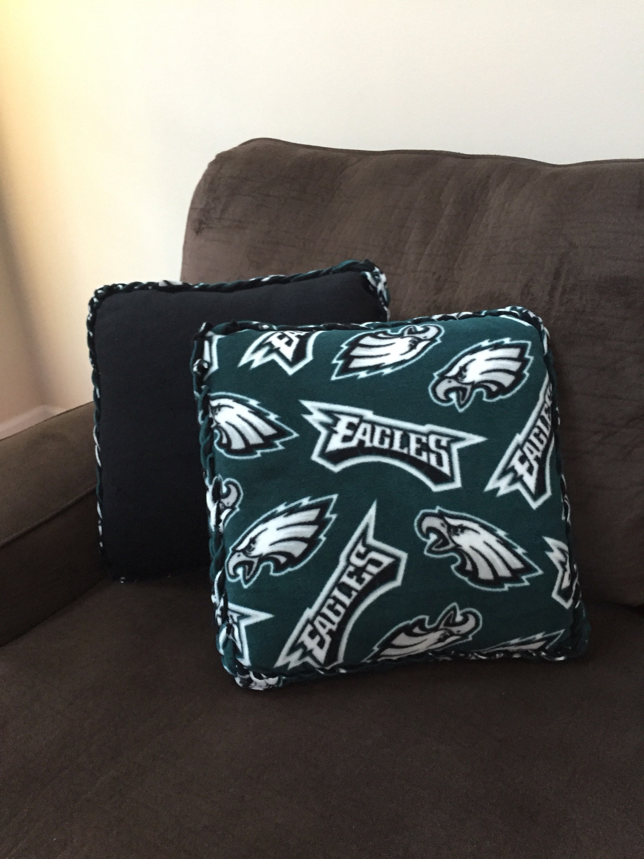 EAGLES Throw Pillow Eagles NFL Fleece Tie Pillow Matches my Etsy