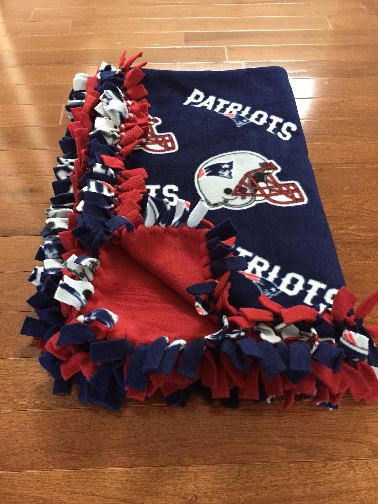 PATRIOTS Baby Blanket Patriots NFL Fleece Tie Blanket Etsy