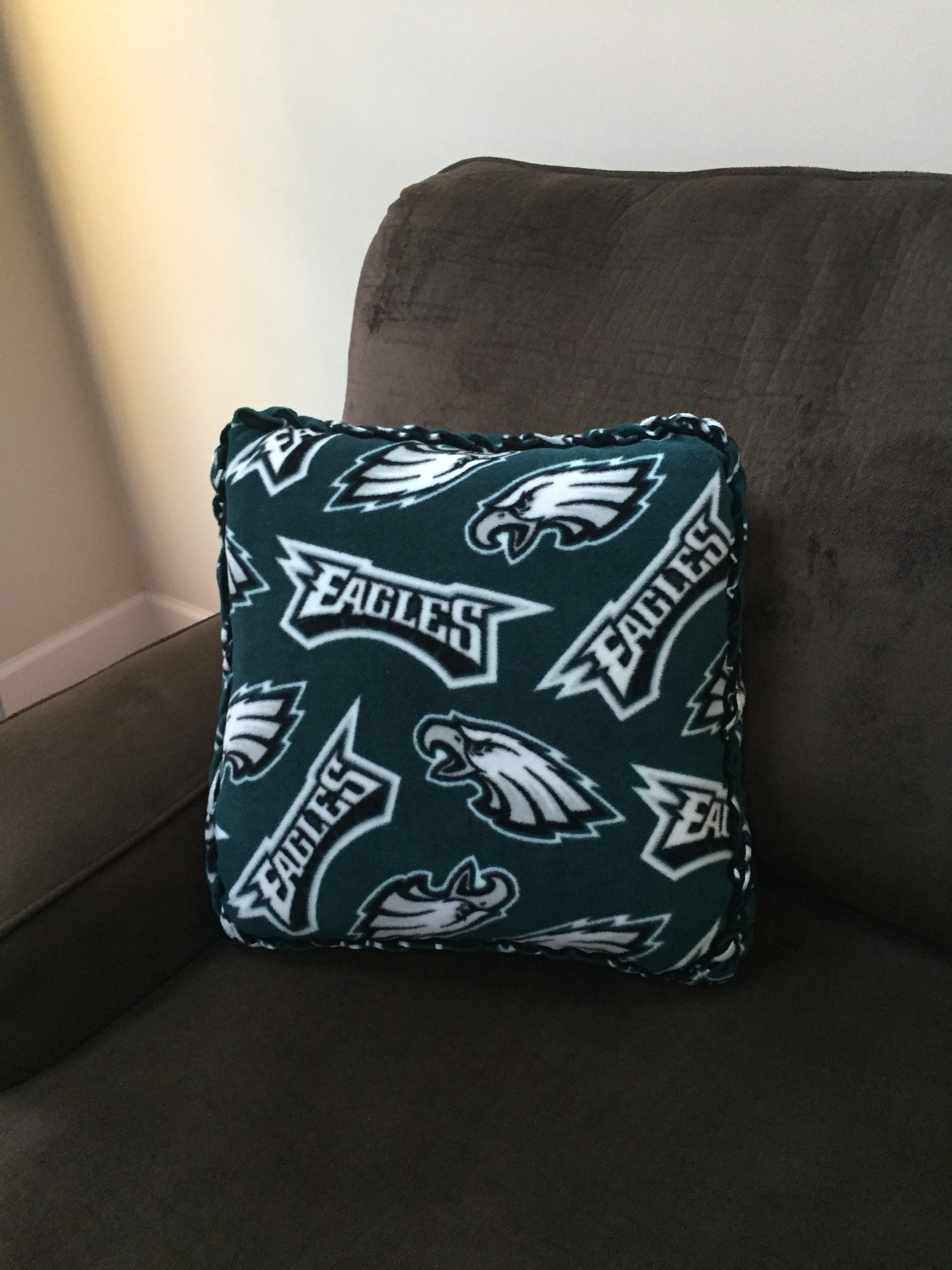 EAGLES Throw Pillow Eagles NFL Fleece Tie Pillow Matches my Etsy