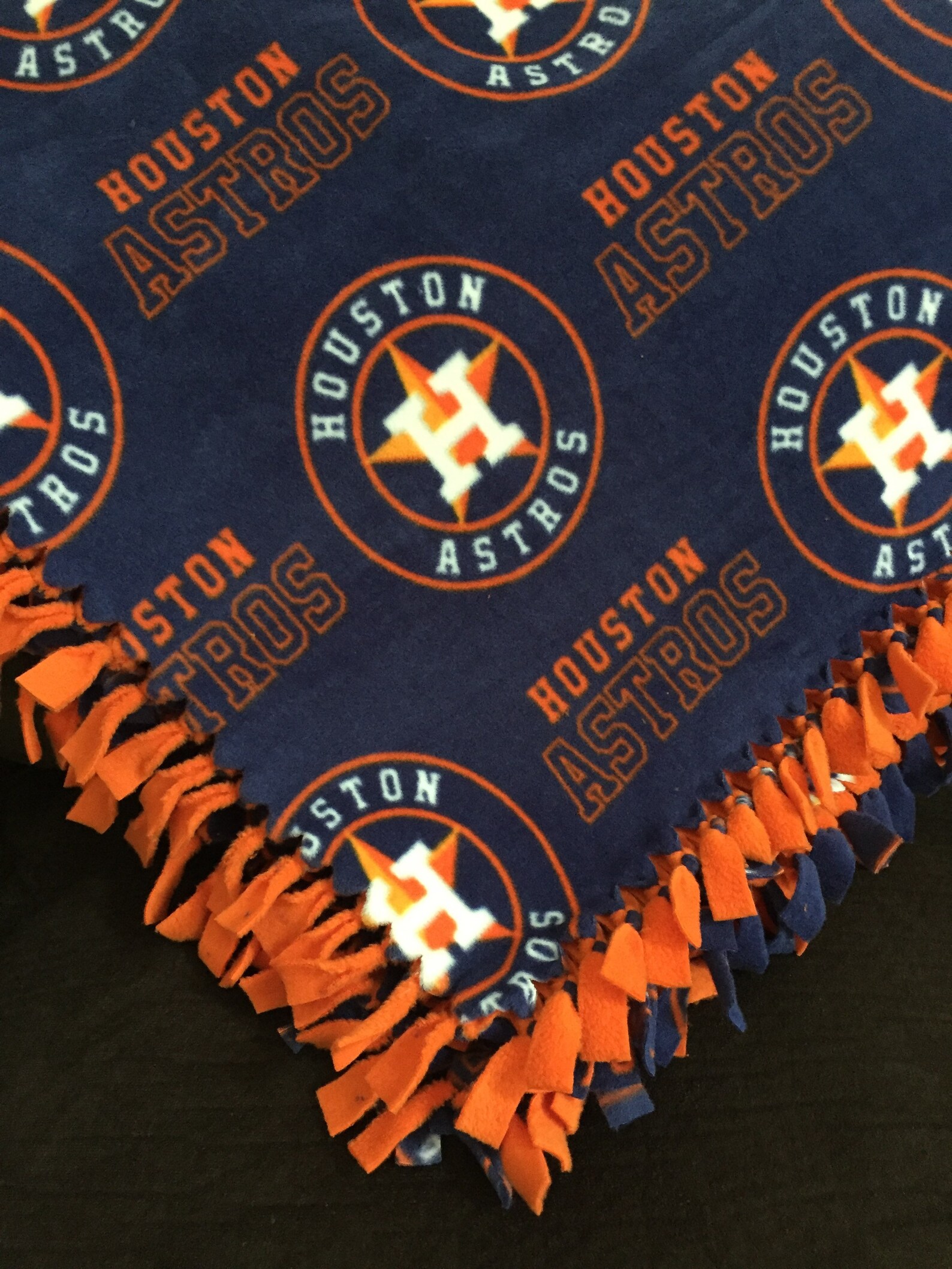 Houston ASTROS Baby Blanket Gift Astros MLB Fleece Tie Etsy