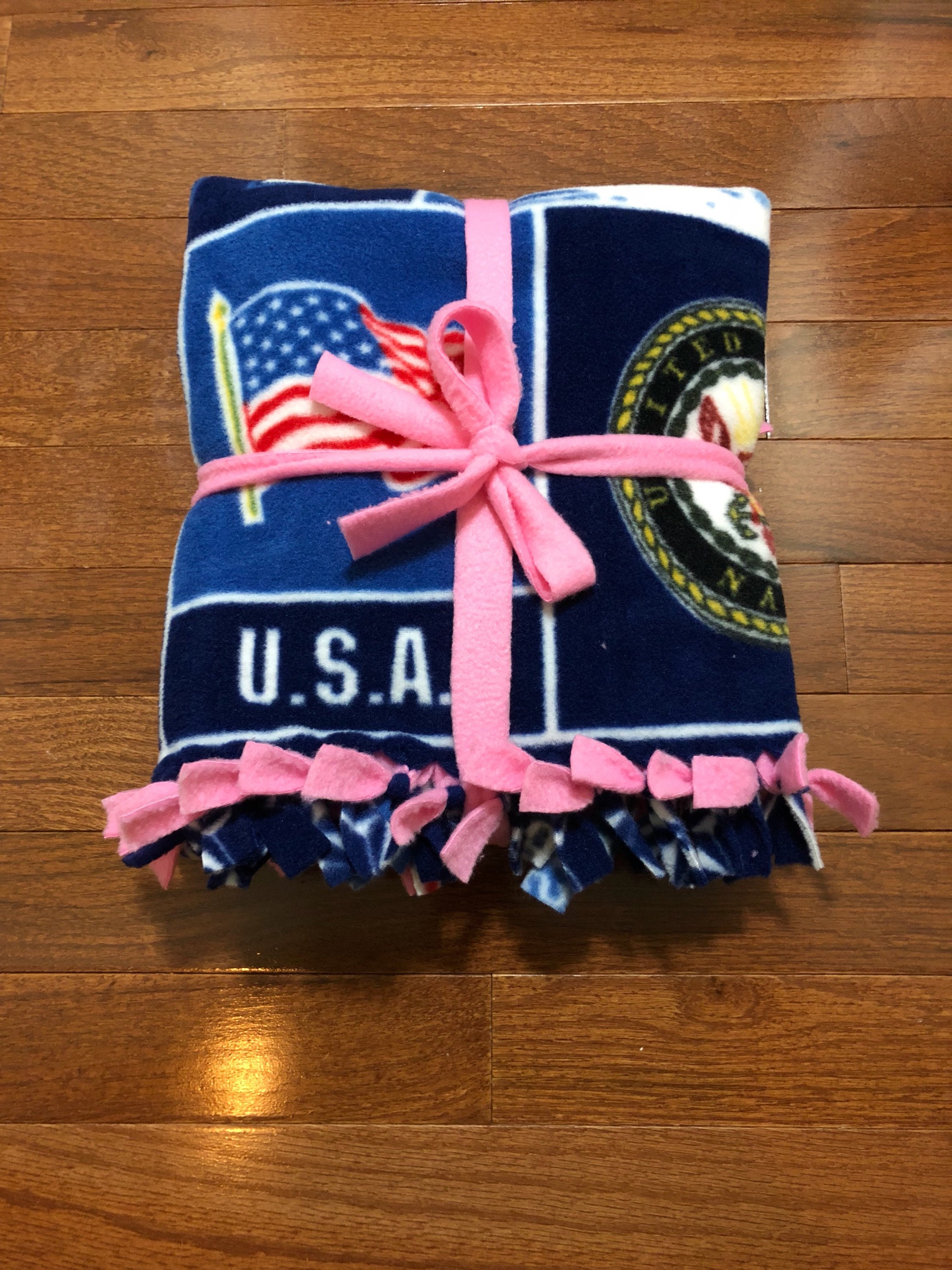US NAVY Baby Blanket United States Navy Fleece Tie Blanket Etsy Ireland