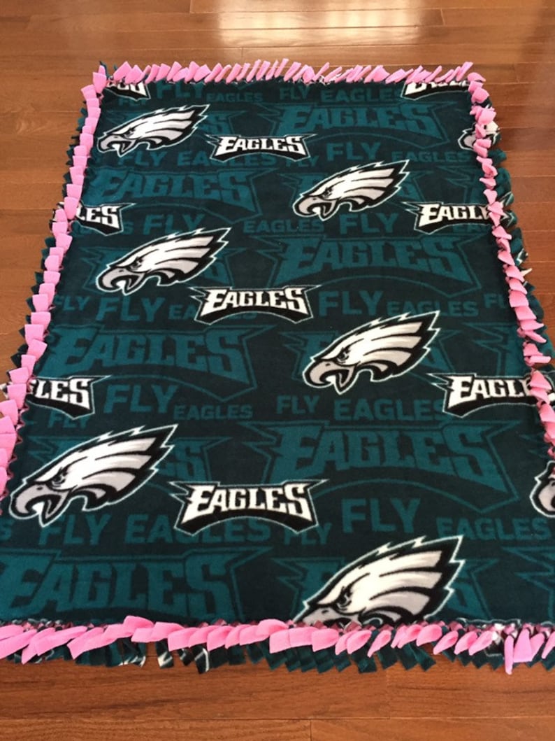 Philadelphia EAGLES Pink Baby Girl Blanket NFL Eagles Pink Etsy