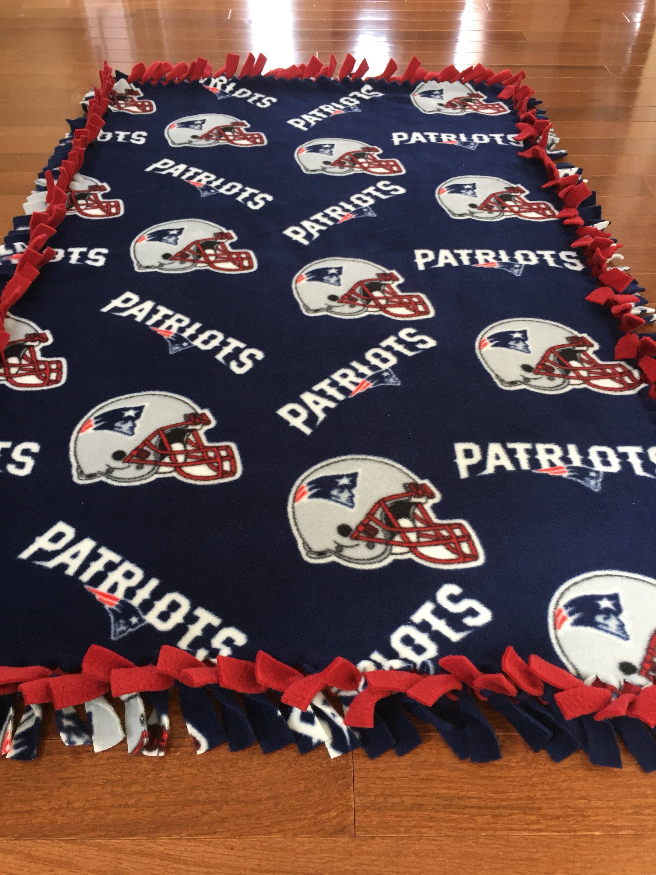 PATRIOTS Baby Blanket Patriots NFL Fleece Tie Blanket Etsy