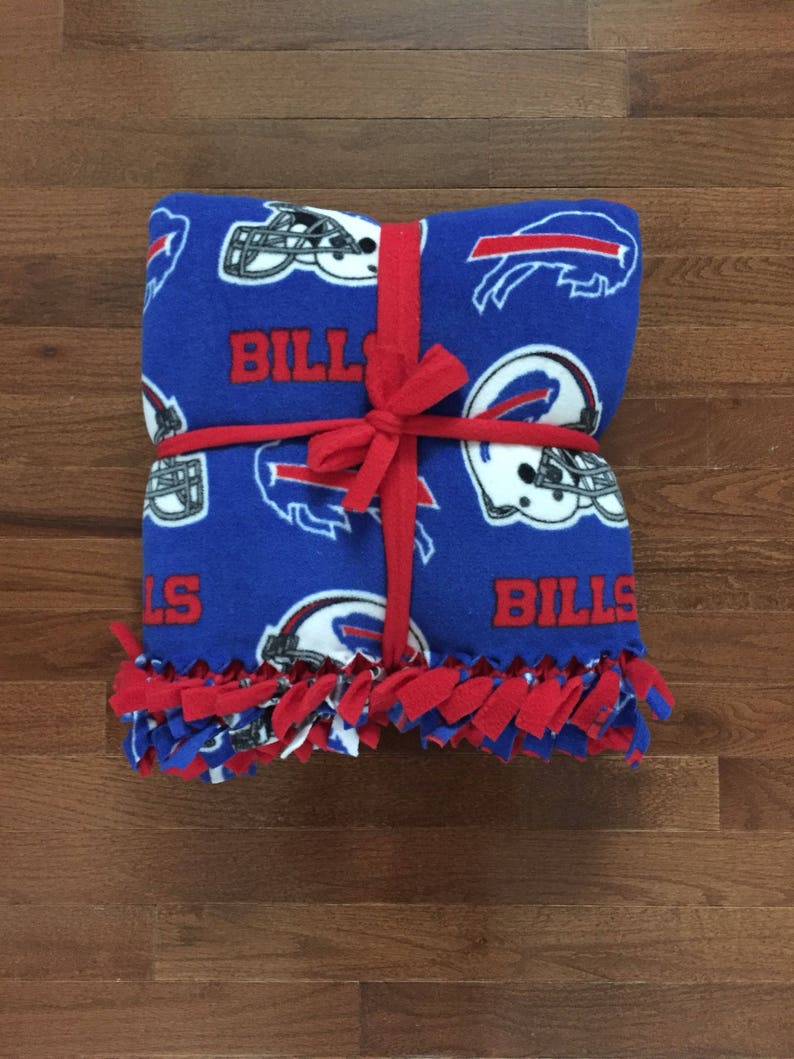 LARGE Buffalo BILLS NFL Handmade Fleece Tie Blanket 55x65 Etsy