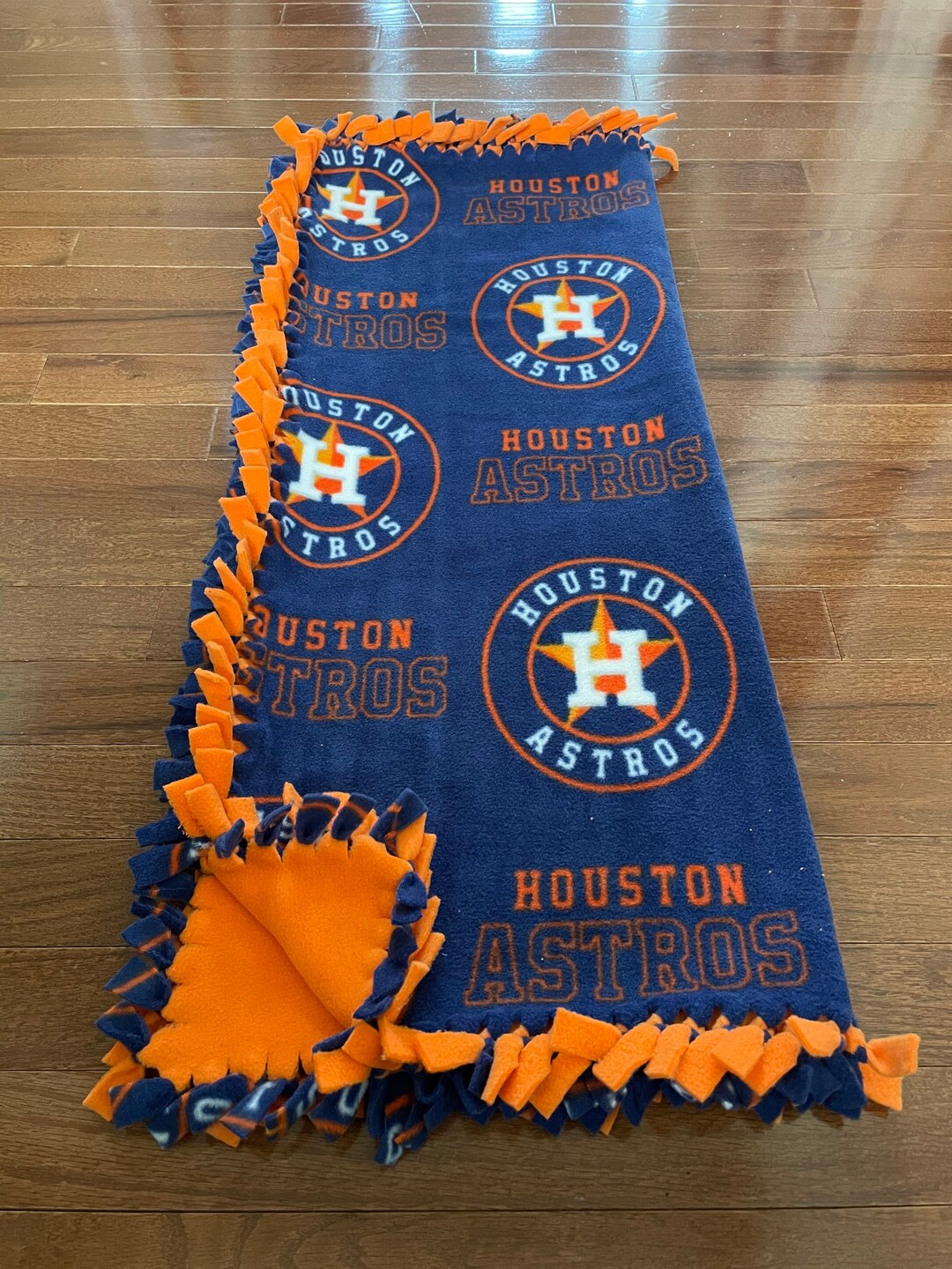 Houston ASTROS Baby Blanket Gift Astros MLB Fleece Tie Etsy