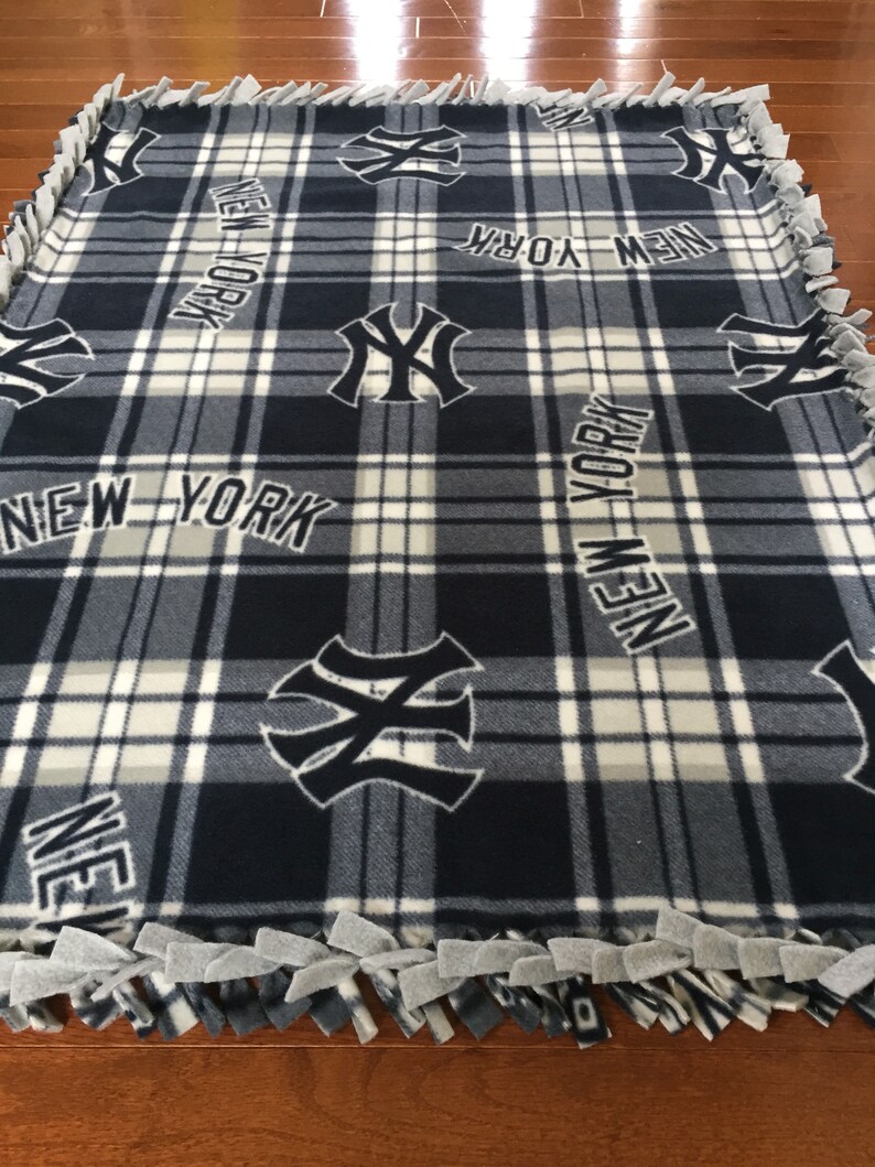 NY YANKEES MLB Baby Blanket New York Yankees Pink Fleece Tie Etsy