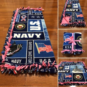 Blast Off Navy Lap Blankie