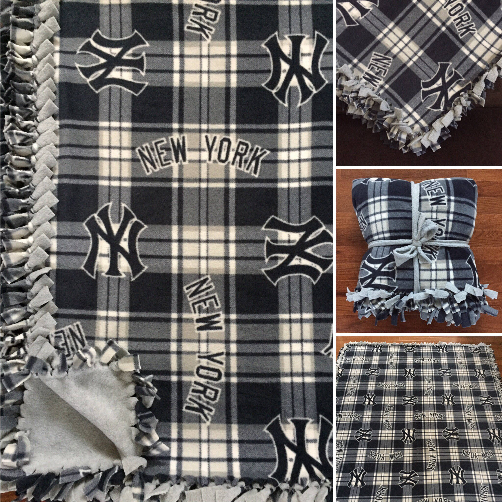 ニューヨーク・ヤンキース(NEW YORK YANKEES) ブランケット LARGE NY YANKEES Handmade Fleece Tie Mlb Blanket | 55x65