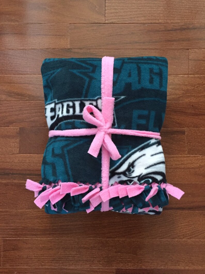Philadelphia EAGLES Pink Baby Girl Blanket NFL Eagles Pink Etsy