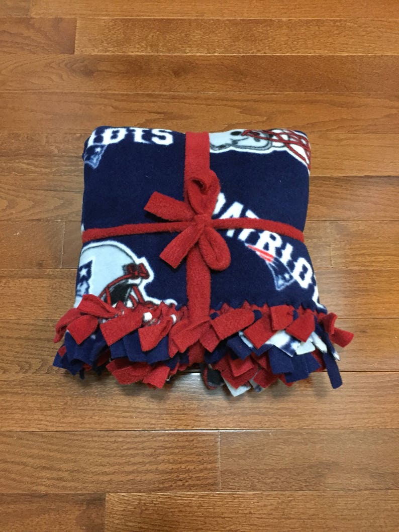 PATRIOTS Baby Blanket Patriots NFL Fleece Tie Blanket Etsy