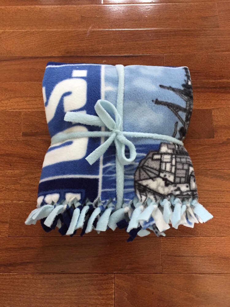 US NAVY Baby Blanket United States Navy Fleece Tie Blanket Etsy Ireland