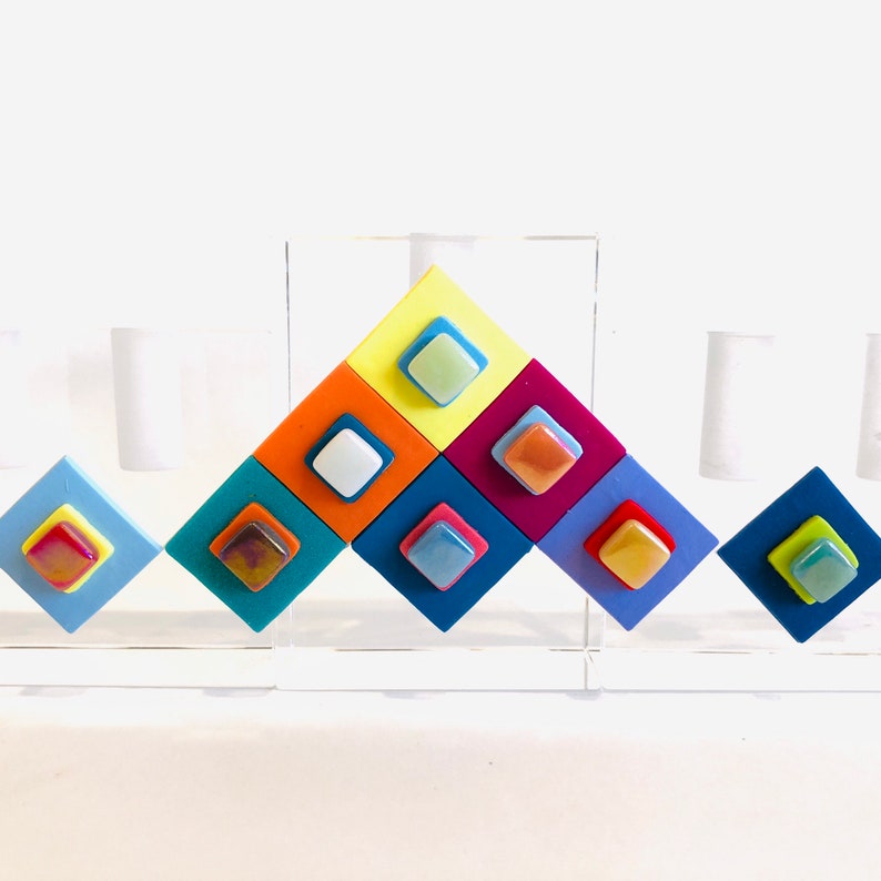 Crystal Hanukkah Menorah 12 tribes Hanukiah Chanukah Etsy