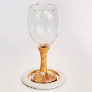 Kiddush Cup and Coaster, Judaica, Handmade, Bar mitzvah gift, Wedding gift, Eliyahu Cup, Jewish Ceremonial Cup, Blessing Cup,Gold Leopard