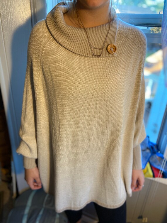 Hand-knit Alpaca Sweater/Poncho