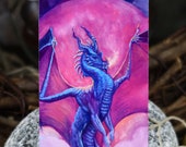 Metal Bookmark. Bloodmoon Dragon. Fantasy Art. Dragon Art. BookLover. Book Gifts. Reading Nook. Fire Wings. Creature art. Dragon Born.Mythic