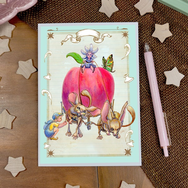 Fantasy wenskaart-terug naar School-Fairycore-Cottagecore-Magical Fairy-Pen Pal-Stationary-nieuwe leraar-junk Journal stijl lege kaart