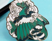 Dragon Hard Enamel Pin. FlowerDragon Art. Fantasy Gamer Gift. Fantasy Creature Garden. Dungeons & Dragons Player Gift. Kawaii Custom Jewelry