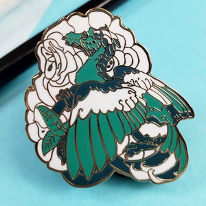 Dragon Hard Enamel Pin. FlowerDragon Art. Fantasy Gamer Gift. Fantasy Creature Garden. Dungeons & Dragons Player Gift. Kawaii Custom Jewelry