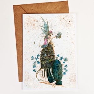 Fairy Fae Greetings Card - Fungi Fairy Fae Greetings Card - Fungi
