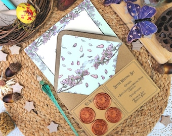 Fantasy Spring Fox Letter Writing Set | Art Nouveau Style Writing Set| Vintage Style Stationery with Wax Seals| Pen Pal Stationery Gift