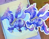 Fantasy Pegasus Sticker. Lavender Pegasus. Junk Journal. Fantasy Horse. Mythological Creature. Winged Horse. Cryptid. Pagan Art. Stationary
